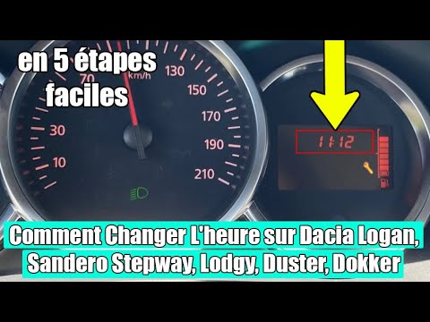 Comment régler / changer l'heure sur Dacia Renault Logan 2, Sandero Stepway 2, Lodgy, Duster, Dokker